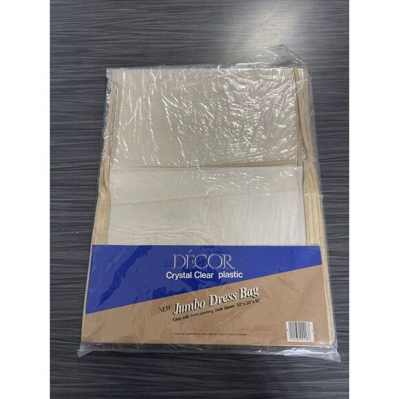 Vintage‎ Clear Jumbo Dress Bag. Decor. 52
